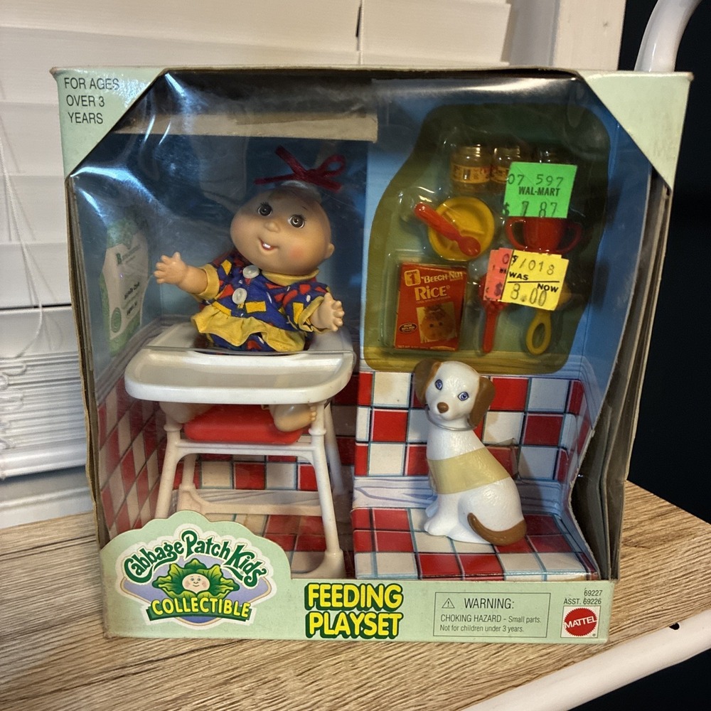Cabbage Patch Kids Feeding Playset Doll & Accessories Mattel,‎ New in Box